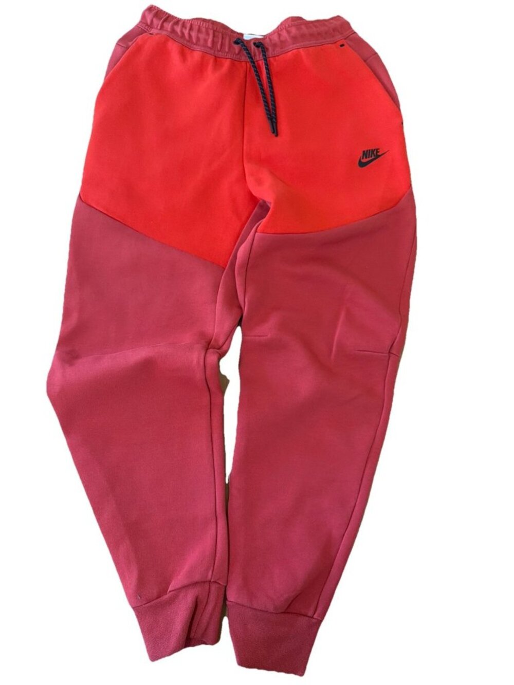 Nike Sportswear Tech Fleece "CU4495-662 Men's Jogger Pants - Size M Red Orange
